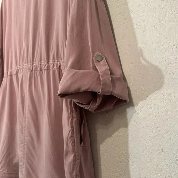Anthropologie-Danuta Cupro Oversized Utility Jacket Mauve Size XS/S - Picture 10 of 13